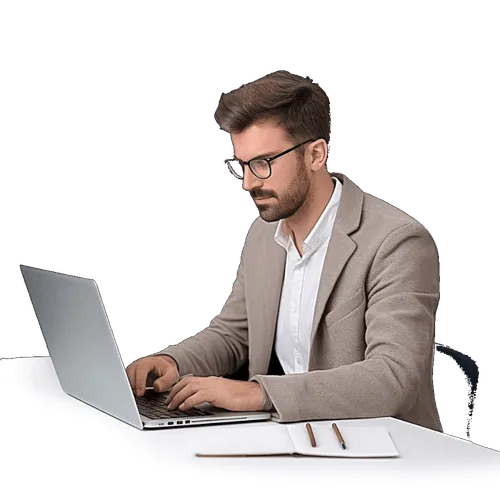 Agent using laptop