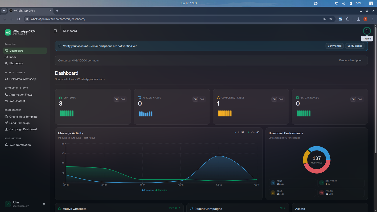 ResilioHub campaign screenshot
